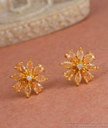 Glittering Pastel Gold Studs Party Wear Designs ER4280 Glittering Pastel Gold Studs Party Wear Designs ER4280