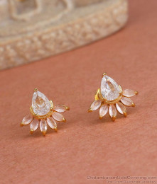 One Gram Gold Drop Stud Earring With Gemstones ER4282 One Gram Gold Drop Stud Earring With Gemstones ER4282