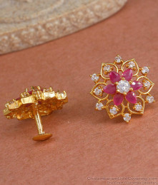 Premium Big Gold Studs Screw Back Earring ER4294 Premium Big Gold Studs Screw Back Earring ER4294