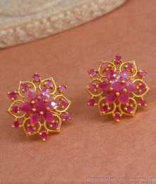 Beautiful Ruby Gold Stud Earrings Timeless Elegance ER4295 Beautiful Ruby Gold Stud Earrings Timeless Elegance ER4295