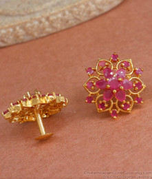 Beautiful Ruby Gold Stud Earrings Timeless Elegance ER4295 Beautiful Ruby Gold Stud Earrings Timeless Elegance ER4295