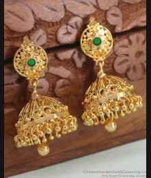 Bridal Gold Plated Jhumki Earring Hanging Beads Design ER4320