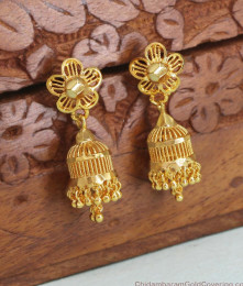 Small Bird Cage Design Gold Jhumka Shop Online ER4326 Small Bird Cage Design Gold Jhumka Shop Online ER4326