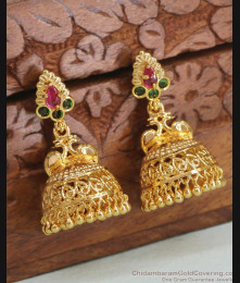 Beautiful Peacock Design Bridal Gold Plated Jhumka Earring ER4327