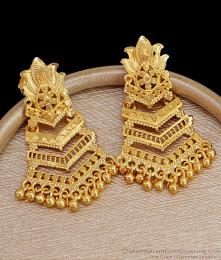 Big Gold Imitation Danglers Layer Earring Design For Brides ER4353 Big Gold Imitation Danglers Layer Earring Design For Brides ER4353