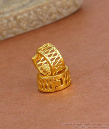 22K Gold Gold Hoop Earrings Daily Wear Jewelry ER4360