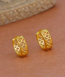 Regular Use Small Huggie Hoop Earring Gold Plated Jewellery ER4361