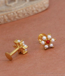 Red Coral Stone Gold Imitation Stud Earring Shop Online ER4368 Red Coral Stone Gold Imitation Stud Earring Shop Online ER4368