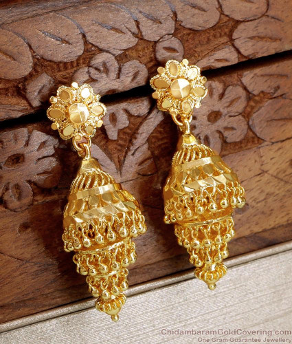 Layer True Bridal Jhumki Gold Look Earring ER4395