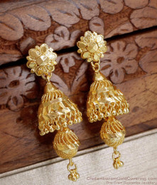 Bollywood Earring 1 Gram Gold Jhumki Actress Design ER4396 Bollywood Earring 1 Gram Gold Jhumki Actress Design ER4396