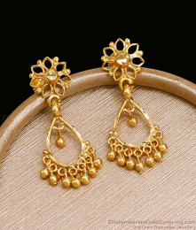 Light Weight Party Wear Gold Earring Floral Danglers ER4414 Light Weight Party Wear Gold Earring Floral Danglers ER4414