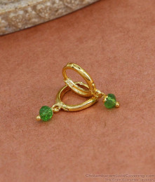 Attractive Lime Green Stone Hoops At Affordable Price ER4430