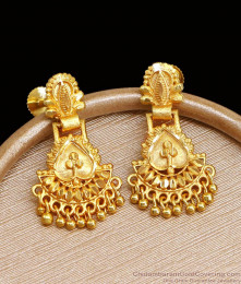 Bridal 2 Gram Gold Earrings Chandaballi Design Danglers Shop Online ER3920
