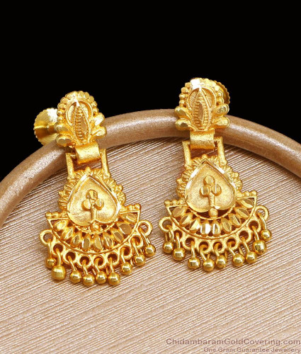 Gold earring design for female without stone discount