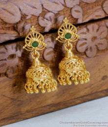 Gold Plated Jhumki Design Online with Guarantee