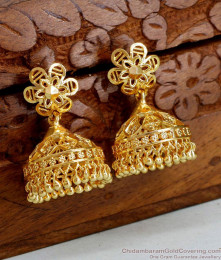 Shop Gold Plated Medium Jhumki For Brides ER4552 Shop Gold Plated Medium Jhumki For Brides ER4552