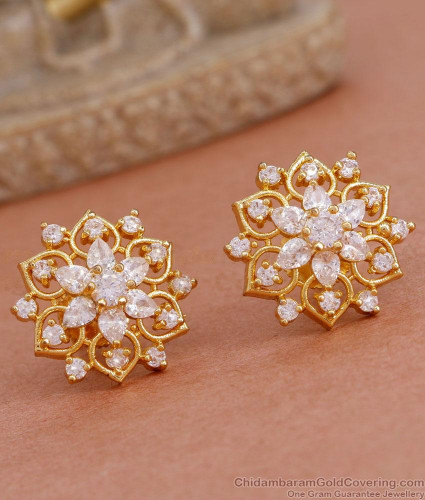 Beautiful Gold Imitation Diamond Stud Earring ER4575