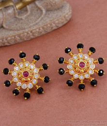 New Model Black Crystal Studs Gold Imitation Earring Online ER4587 New Model Black Crystal Studs Gold Imitation Earring Online ER4587