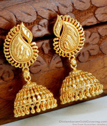 Premium Quality Mango Design Gold Plated Bridal Jhumki ER4621 Premium Quality Mango Design Gold Plated Bridal Jhumki ER4621