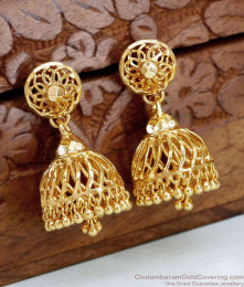 One Gram Gold Jhumki Earring Bridal Jewelry Designs ER4688 One Gram Gold Jhumki Earring Bridal Jewelry Designs ER4688