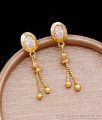 Classic White Stone Dangler Earrings Gold Designer Jewelry ER4739 Classic White Stone Dangler Earrings Gold Designer Jewelry ER4739