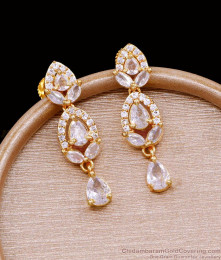 Buy New Model Long Diamond Earring In Gold Finish Online ER4760 Buy New Model Long Diamond Earring In Gold Finish Online ER4760
