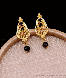 Daily Wear Black Crystals Gold Plated Stud Earring For Women ER4769 Daily Wear Black Crystals Gold Plated Stud Earring For Women ER4769