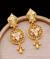 South Indian Micro Gold Plated Ad Stone Earring For Brides ER4773 South Indian Micro Gold Plated Ad Stone Earring For Brides ER4773