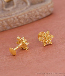 Sparkling Yellow Diamond Small Stud Earring For Girls ER4775 Sparkling Yellow Diamond Small Stud Earring For Girls ER4775