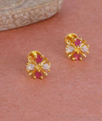 Stylish Light Weight Stone Studs 1 Gram Gold Jewelry ER4782