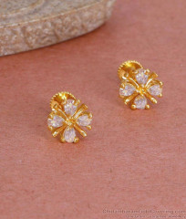 American Diamond Floral Stud Earring Daily Wear Collections ER4783
