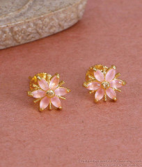 Stylish Pink Stone Gold Designer Stud Earring Collection ER4792 Stylish Pink Stone Gold Designer Stud Earring Collection ER4792