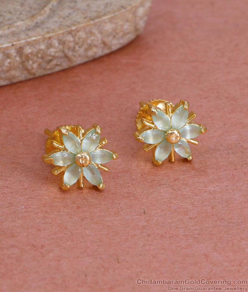 Daily Green Green Stone Fancy Stud Earring With Price Online ER4793 Daily Green Green Stone Fancy Stud Earring With Price Online ER4793