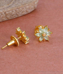 Daily Green Green Stone Fancy Stud Earring With Price Online ER4793