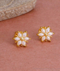Regular Use One Gram Gold Pearl Studs Online ER4795
