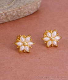 Regular Use One Gram Gold Pearl Studs Online ER4795