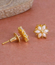 Regular Use One Gram Gold Pearl Studs Online ER4795