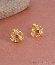 Buy Latest Micro Gold Plated Small Stud Earring With Stone ER4808