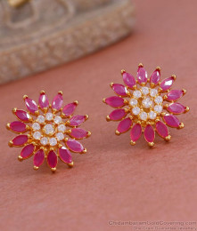 High Quality Cz Stone 1 Gram Gold Stud Earring With Price ER4819