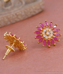 High Quality Cz Stone 1 Gram Gold Stud Earring With Price ER4819