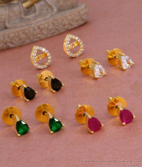 4 Set Adjustable Gold Plated Pin Type Stud Earring Online ER4825 4 Set Adjustable Gold Plated Pin Type Stud Earring Online ER4825