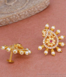 Latest Mango Design Gold Plated Pearl Earring Bridal Wear ER4828