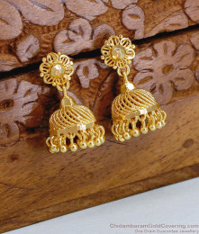 Buy Plain One Gram Gold Jhumki Earring For Regular Wear ER4829