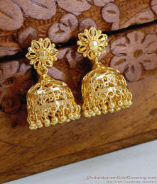 Buy New Arrival Gold Imitation Floral Jhumkas With Price Online ER4842