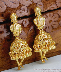 Premium Quality Dancing Doll Gold Jhumki Earring Online ER4843