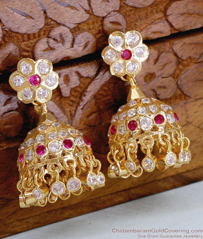 Buy Gati Stone Big Impon Jhumki Earring Bridal Collections ER4849 Buy Gati Stone Big Impon Jhumki Earring Bridal Collections ER4849
