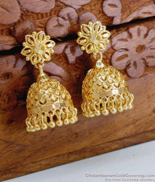 Bollywood Fashion Pure Gold Tone Jhumki Earring Shop Online ER4857
