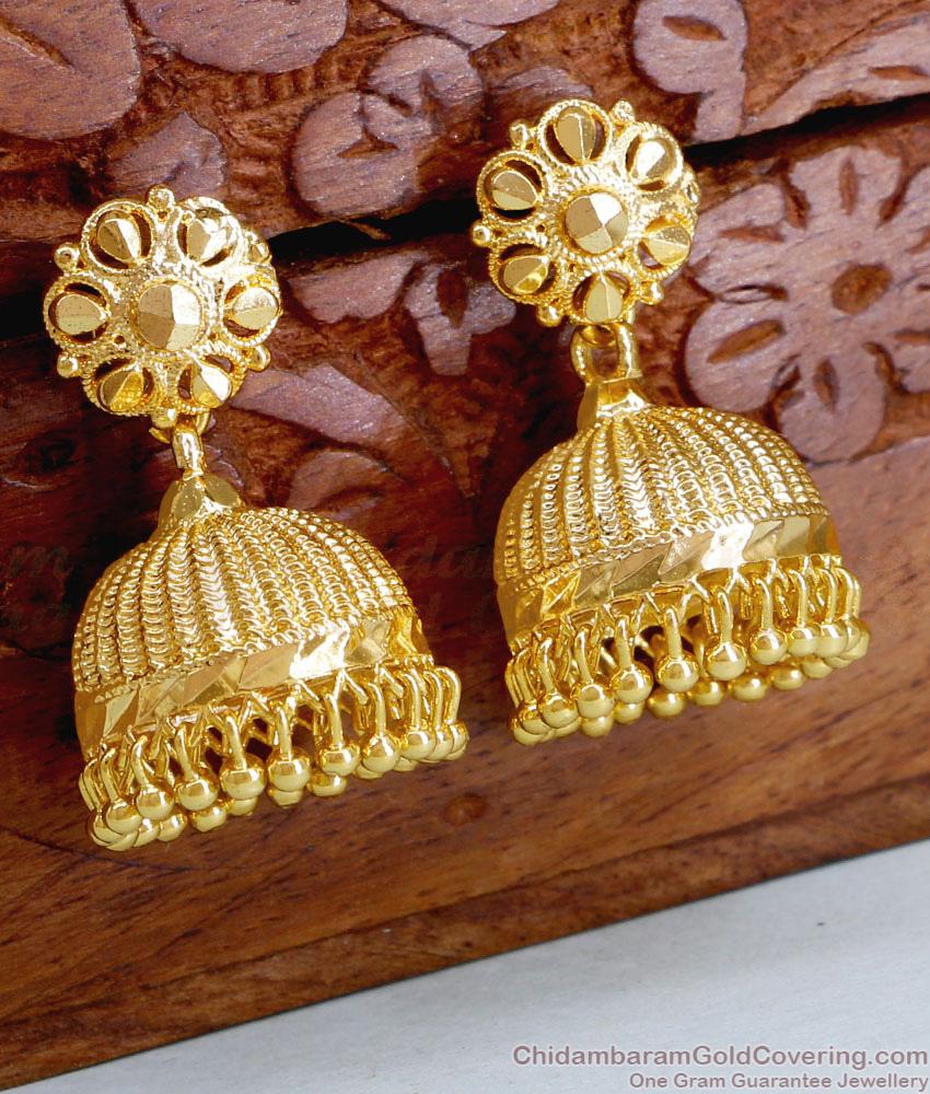 New Arrival One Gram Gold Jhumki Bridal Earrings For Women ER4862 New Arrival One Gram Gold Jhumki Bridal Earrings For Women ER4862