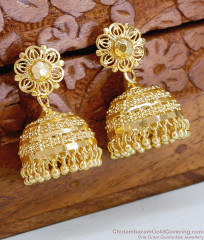 Latest Kerala Pattern Gold Plated Jhumki Kammal For Marriage ER4863 Latest Kerala Pattern Gold Plated Jhumki Kammal For Marriage ER4863