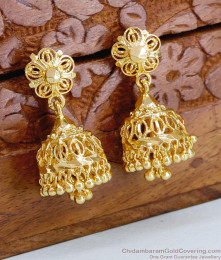 Buy Micro Gold Plated Jhumki Designer Earring Without Stone ER4868